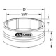 Douille pour écrous d'essieu et capuchons de moyeu 3/4", 115mm, 8 pans KS Tools-3