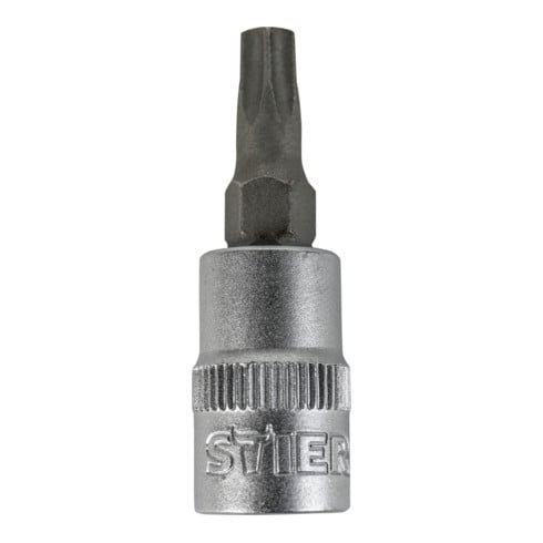 Douille pour embouts Torx 1/4" avec alésage STIER, TX 20