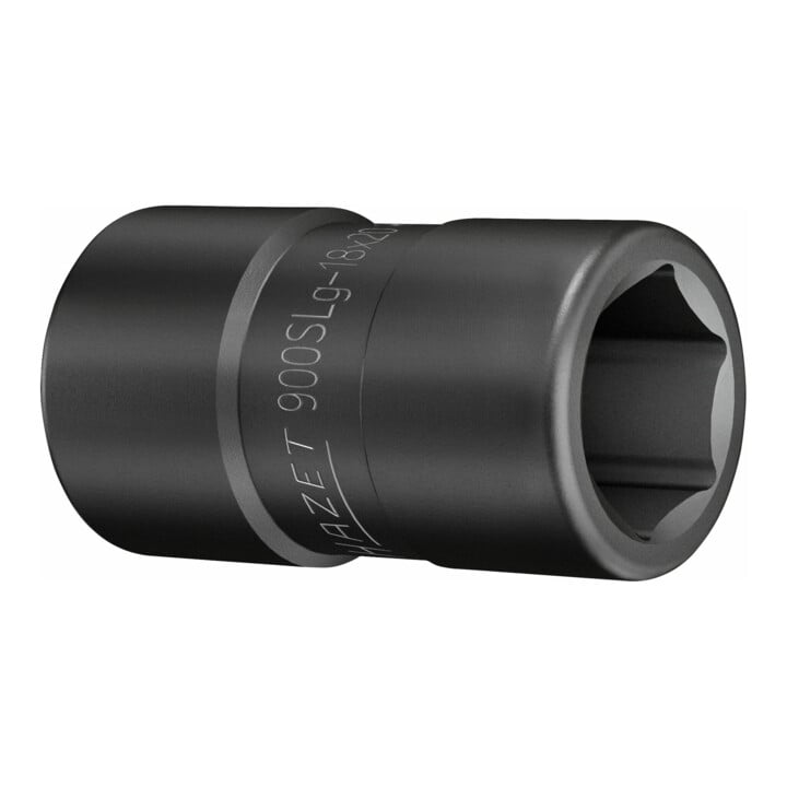 Douille pour vissage de roue FORD Hazet 900SLG-18X20, carré creux 12,5 mm (1/2 pouce), profil traction à 6 pans extérieurs, 18 x 20 mm