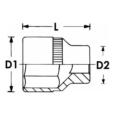 Douille TORX® V2592N Profil TORX® extérieur E24 VIGOR