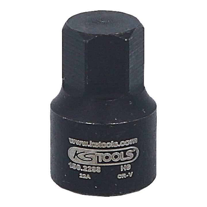 Douille tournevis 6 pans creux 1/4" sur l’étrier de frein, 9 mm KS Tools