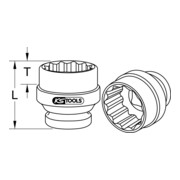 KS Tools Douille 12 pans 1 pouce, courte-4
