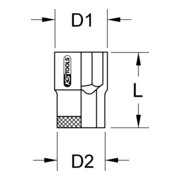 Douilles BERYLLIUMplus 1/4" 6 pans 8 mm-3