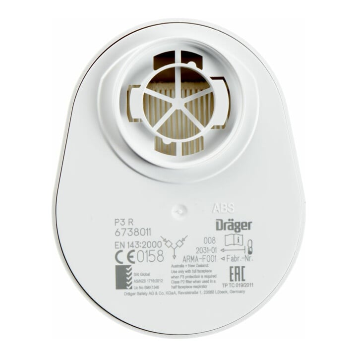Dräger Bajonettfilter P3 R, inkl. Gehäuse