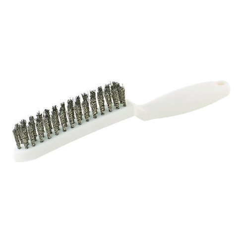 Drahtbürste L.285mm 0,35mm VA-Stahldraht gewellt 3-reihig LESSMANN