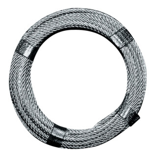 Drahtseil D.3,0-4,0mm L.170m 6x7+1FE Bruchkraft 5,28 kN Stahl,verz.ku.-ummantelt