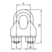 Drahtseilklemme verz. DIN741 D.3mm Gewinde M4-4