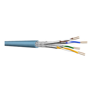 draka Câble d'installation UC LR22 Cat.7 10Gbit bleu 4P S/FTP AWG22
