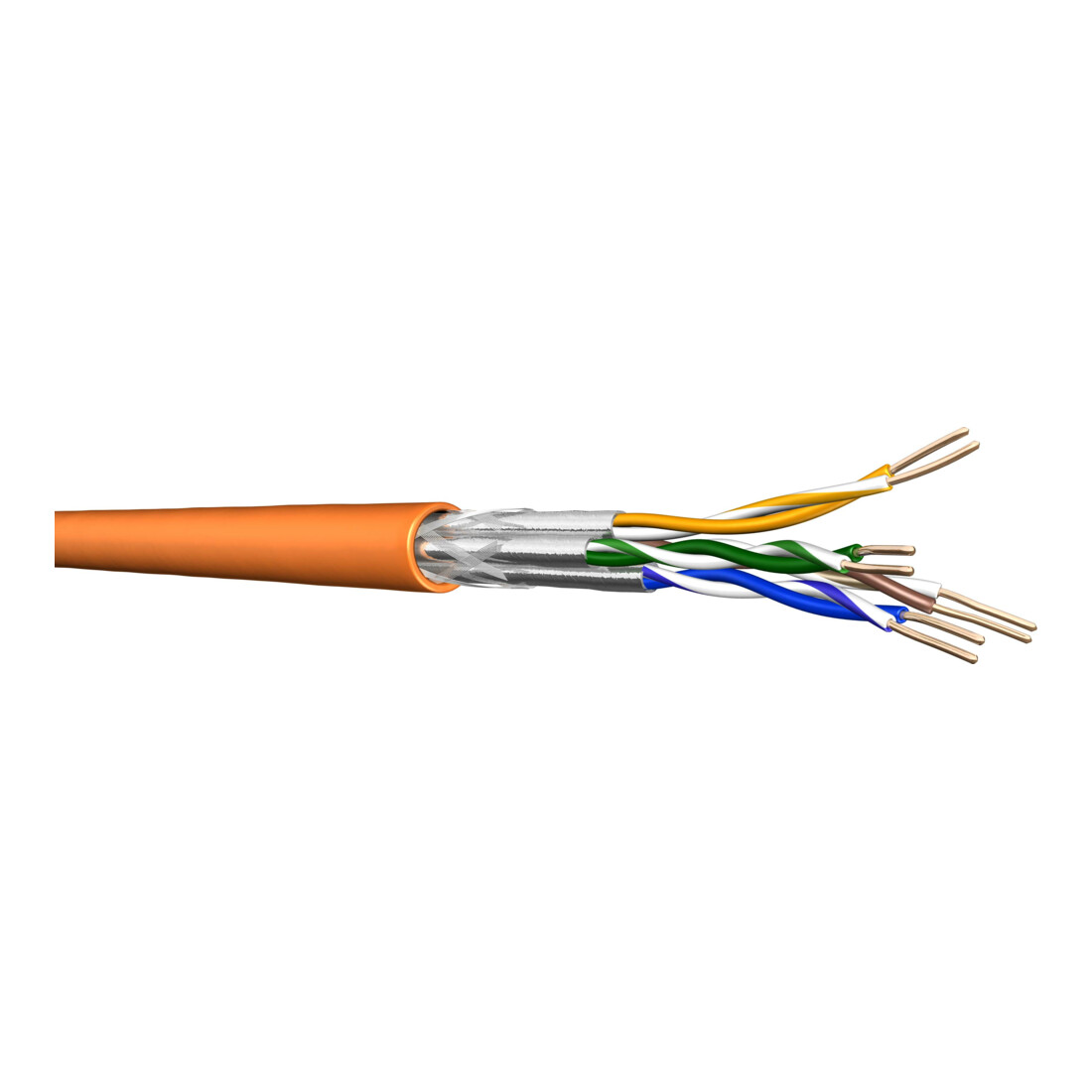 Draka Comteq (DNT) Câble de communication Cat.7 4P S/FTP AWG23 orange 60044549-Eca-T1000