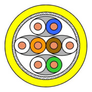 Draka Comteq (DNT) UCFUTURCOMP22 Cat.8.2 jaune 4P S/FTP AWG22 60050652-Dca-T500-3
