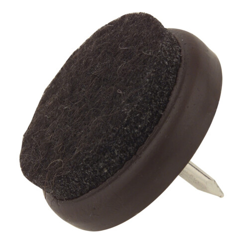 DRANSFELD, Gleiter rund, Durchmesser 20mm zum Einschlagen Kunststoff braun