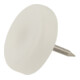 DRANSFELD, patin rond, diamètre 20 mm à enfoncer plastique blanc-4