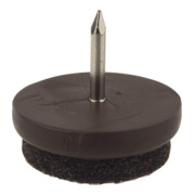 DRANSFELD, patin rond, diamètre 20 mm à enfoncer plastique brun