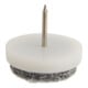 DRANSFELD, patin rond, diamètre 24 mm x L 13 mm 111, à enfoncer plastique blanc-4