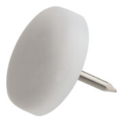 DRANSFELD, patin rond, diamètre 30 mm à enfoncer plastique blanc