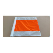 Drapeau de signalisation 50 × 50 cm avec manche en bois 80 cm