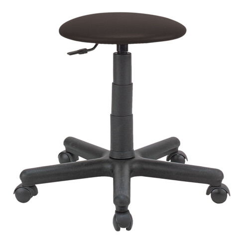 Drehhocker Goliath siège en similicuir noir hauteur d’assise 395-530 mm avec roulettes