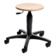 Drehhocker TEC 60 bois assise ronde hauteur 390-520 mm avec roulettes-1