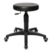 Drehhocker Tec 70 m.Rl.Kunstlederpolster schwarz Sitz-H.390-520mm TOPSTAR-1