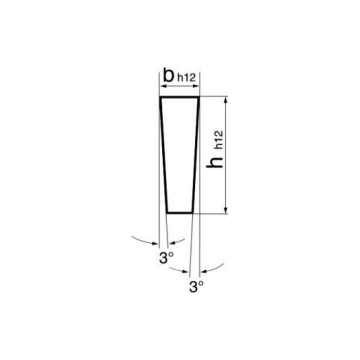 Drehling HSSE Form-E 12x 3x100mm Trapez