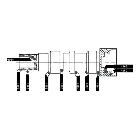 Drehmeissel HSSE D4961L. 12x 8x100mm