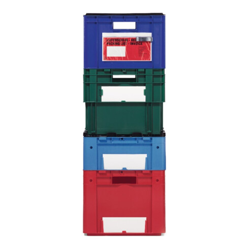 Drehstapelbehälter PP grau L600xB400xH270mm LA-KA-PE