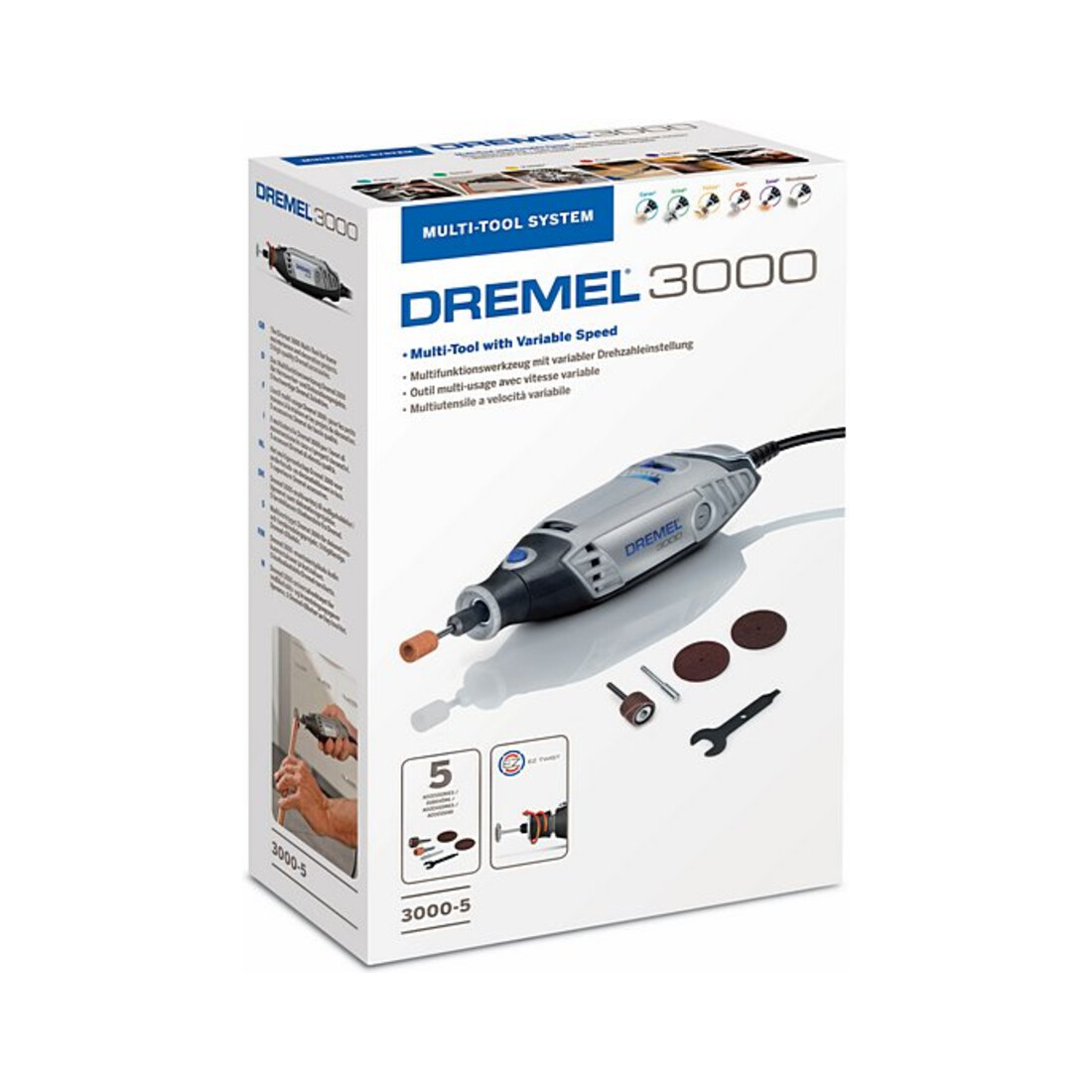 Dremel outil multifonction 3000-5 (130 watts), 5 accessoires