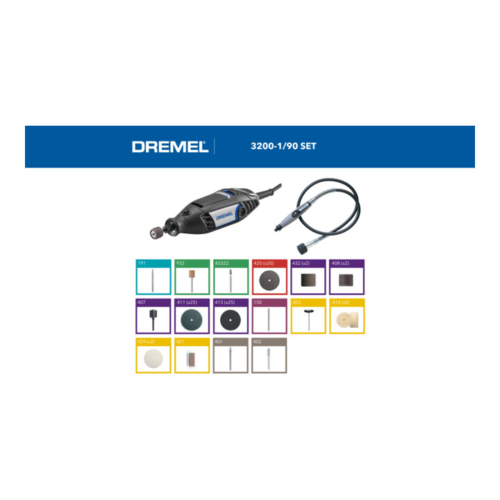 DREMEL® 3200, Multitool, 90 Zubehöre, 1 Vorsatzgerät