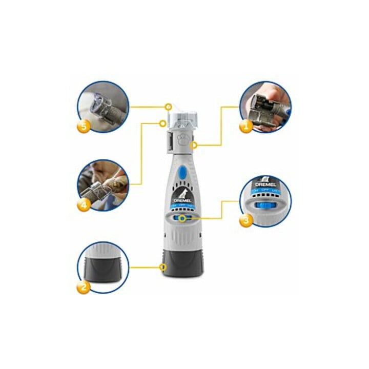 DREMEL® Krallenpflegeset für Haustiere (125 W) mit 1 Vorsatzgerät, 4 Zubehöre
