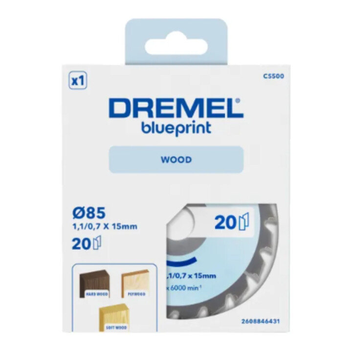 DREMEL® Lame de scie circulaire Blueprint bois 85 mm
