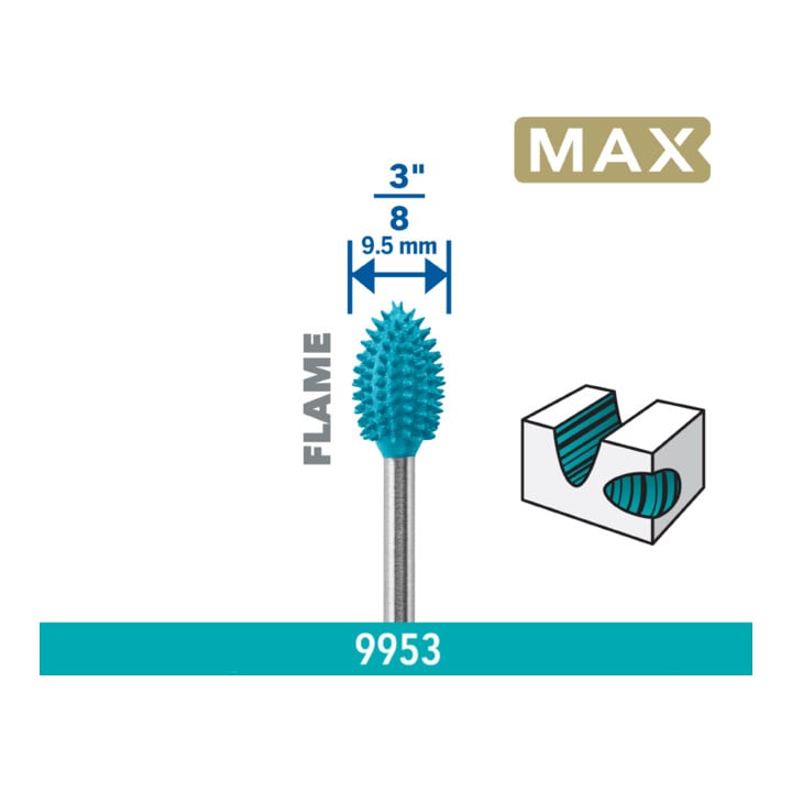 DREMEL® MAX Fraise de sculpture puissance, forme de flamme