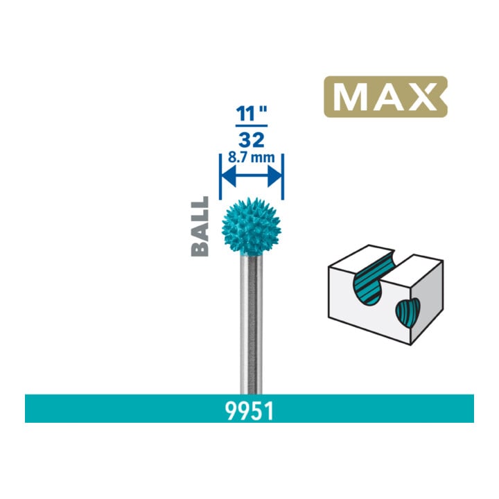 DREMEL® MAX Power Carving fraise sphérique
