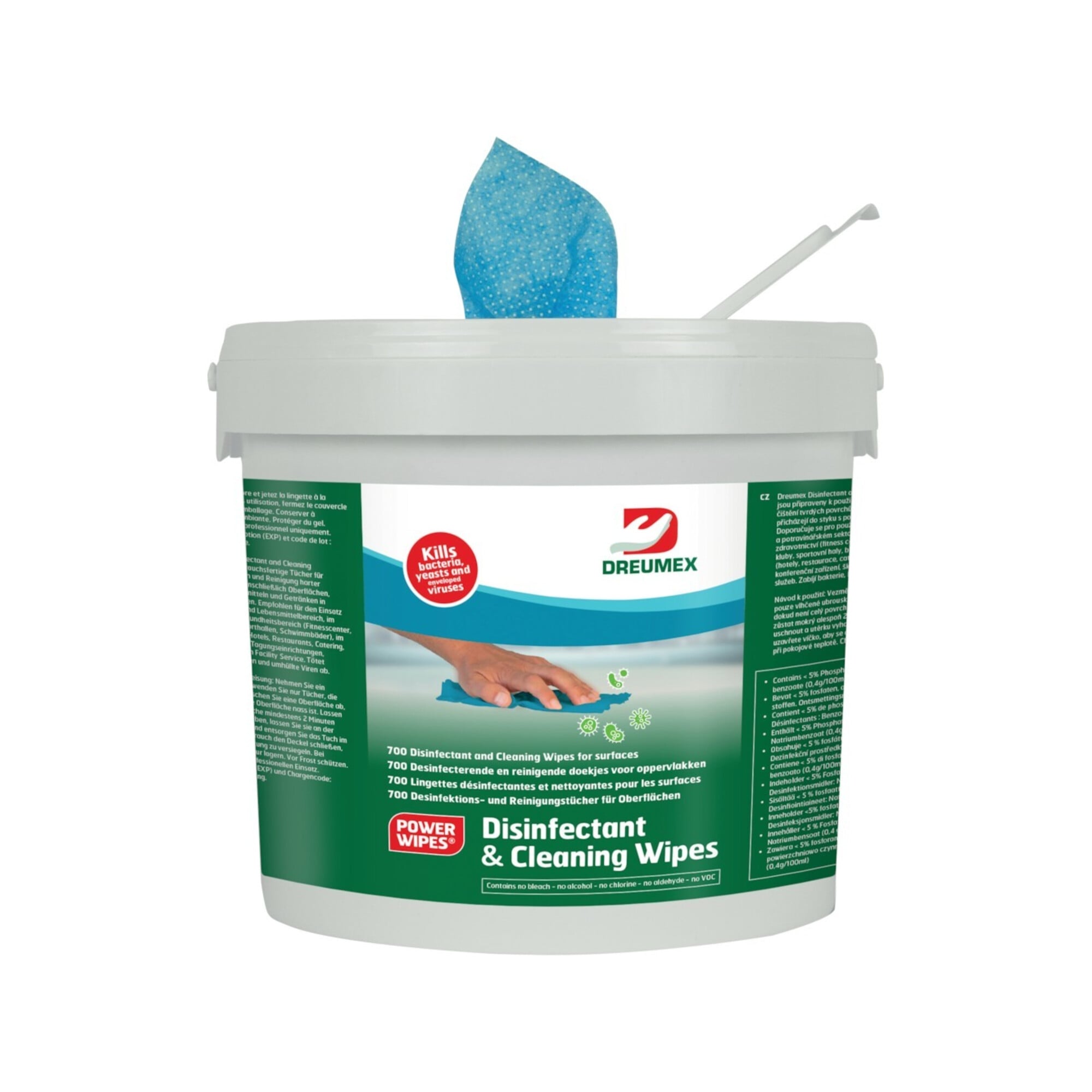 DREUMEX Desinfektionstuch Box a 700 Tücher lebensmittelgeeignet blau