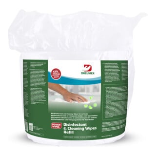 DREUMEX Recharge de lingettes désinfectantes et nettoyantes, 800 pièces