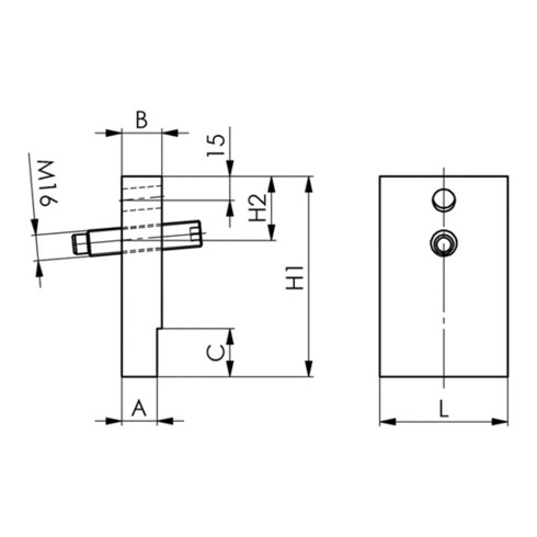 Druckblock Nr.6358 Nut 20mm AMF