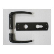 Drückergarnitur Universal-Kastenschloss PZ schwarz 55mm VK 8mm