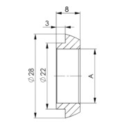 Drückerrosetten-Paar 494 Ku.grau Schildst.8mm rd.rd.AMF-1