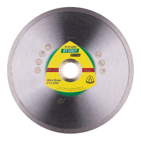 Disque diamant Klingspor DT 300 F Extra pour meuleuses d'angle pour carrelage