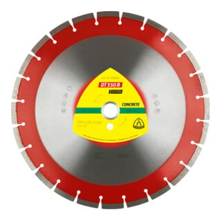 DT 350 B Disques à tronç. Diamanté Klingspor 350 x 3 x 25,4 mm 24 segments 40 x 3 x 10 mm, denture standard