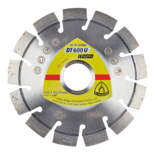 Disques à tronçonner diamant Klingspor DT 600 U