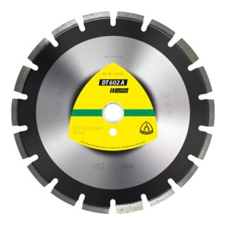 DT 602 A Disques à tronç. Diamanté Klingspor 450 x 3,7 x 25,4 mm 28 segments 40 x 3,7 x 10 mm, Segments multiples