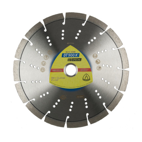 Disque diamant Klingspor DT 900 K Spécial pour meuleuse d'angle pour clinker, denture standard