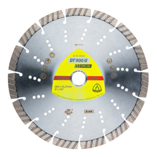 DT 900 U Disques à tronç. Diamanté Klingspor 180 x 2,6 x 22,23 mm 11 segments 42 x 2,6 x 12 mm, Standard turbo