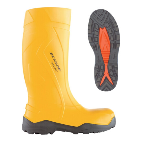 Dunlop Bottes Purofort+, S5, T. 49/50, jaune