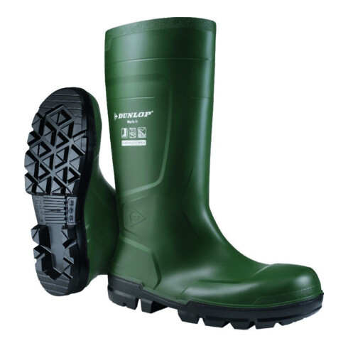 Dunlop Stiefel WORK-IT FullSafety Heritage Green PVC SR LO LG,S5,Gr.39