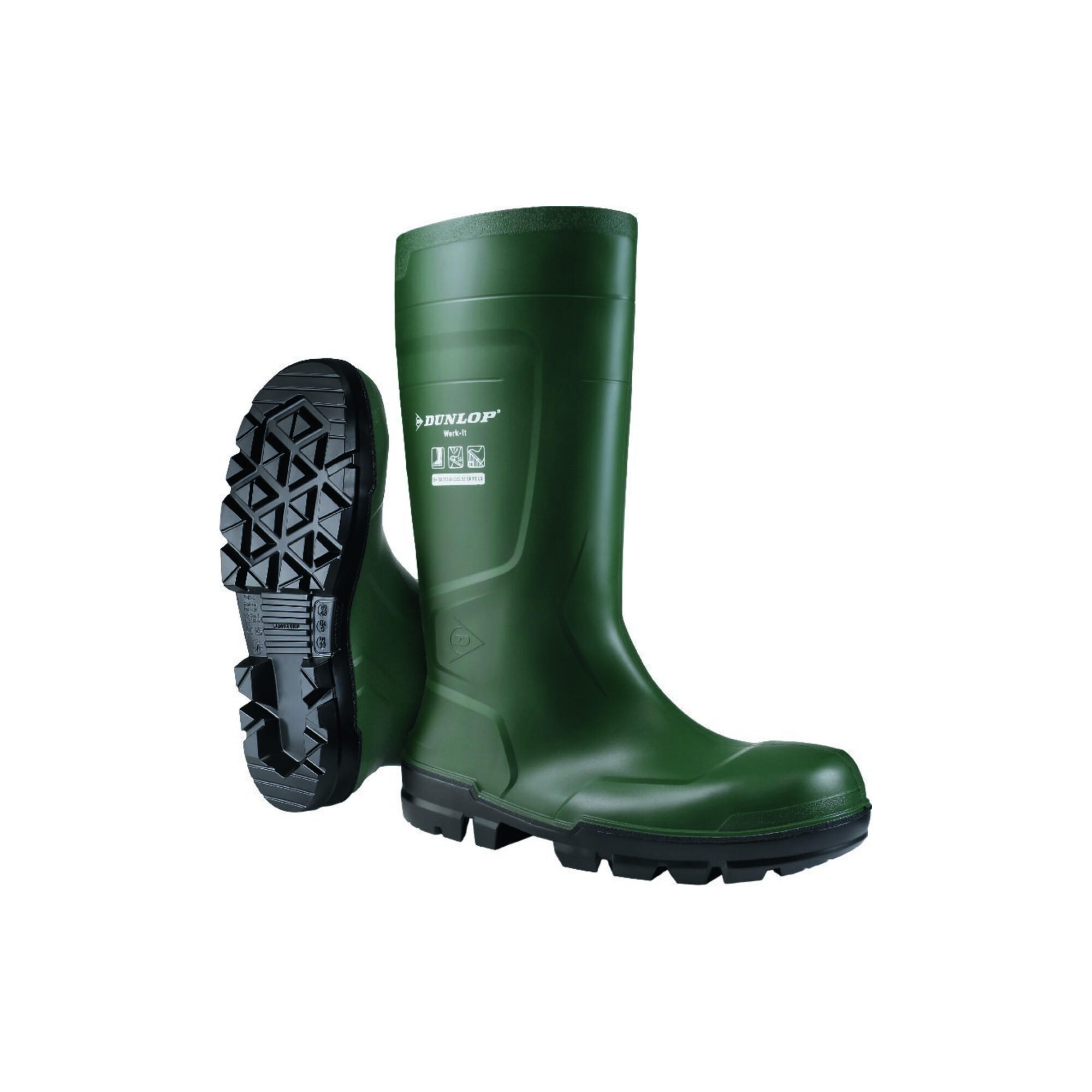 Dunlop Stiefel WORK-IT FullSafety Heritage Green PVC SR LO LG,S5,Gr.40
