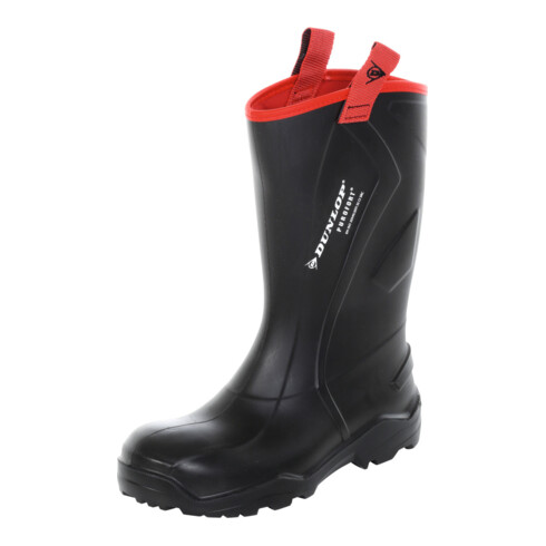 Dunlop Stivali di sicurezza neri PUROFORT + RUGGED FULL SAFETY