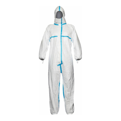 Dupont Schutzoverall Typ 4/5/6 Tyvek 600 Plus, weiß, Unisex-Größe: L