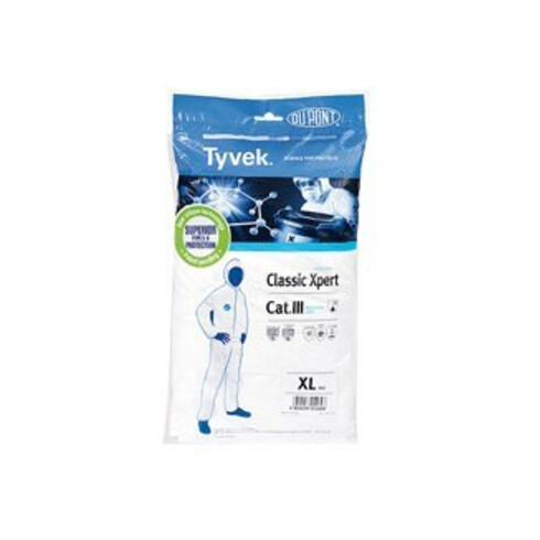 Dupont Schutzoverall Typ 5/6 Tyvek 500 Xpert, weiß, Unisex-Größe: 2XL