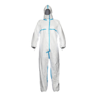 DUPONT Tuta da lavoro tipo 4/5/6 Tyvek 600 Plus, bianco, Tg. unisex: 3XL